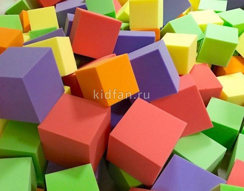 Поролоновые кубы цветные 