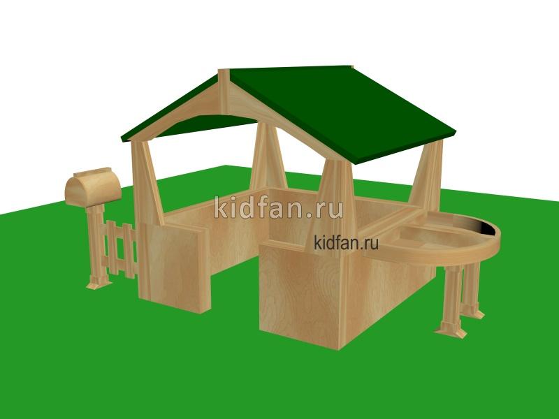 Детский деревянный комплекс Изба 